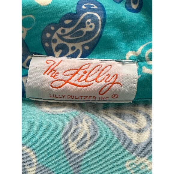 Lilly Pulitzer The Lilly Vintage Blue Maxi Dress with Butterflies SzXS/S NO BELT - Picture 11 of 13